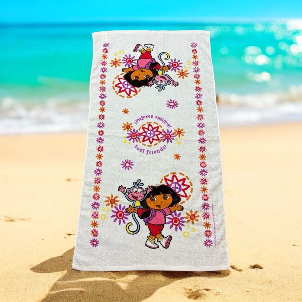 Vintage Dora the Explorer Childs Bath Beach Towel By Jay Franco & Son 31”x 21”